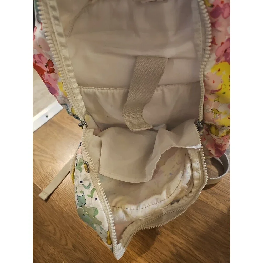 Kipling Printed Foldable Backpack Floral Flowers Large School Laptop Travel